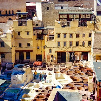 The leather tanneries in Fes